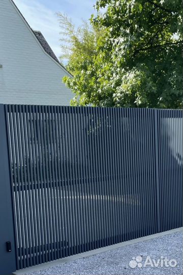 Забор металлический/откатные ворота/ворота