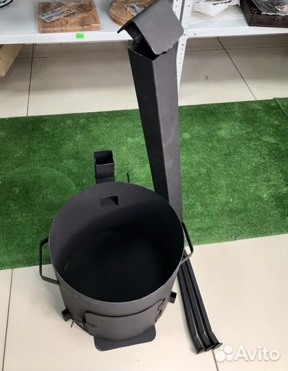 Казан, печь с трубой, шумовка