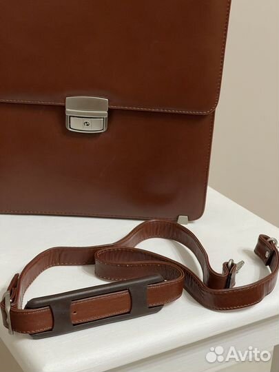 Борсетка кожаная