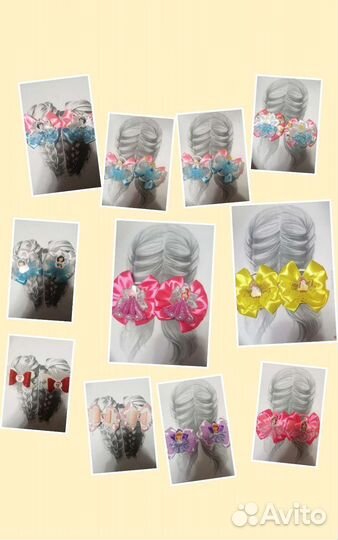 Бантики + ободки ручной работы