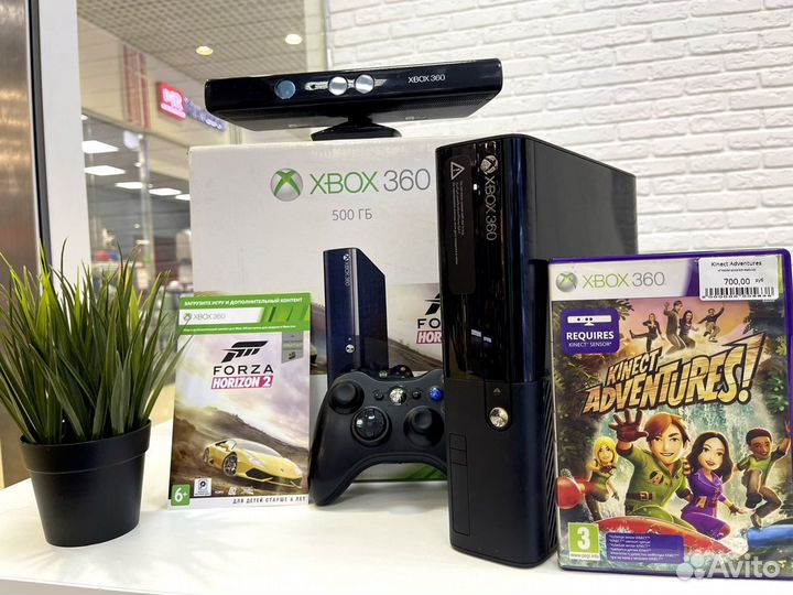 Xbox 360 Elite 500GB +kinect игры
