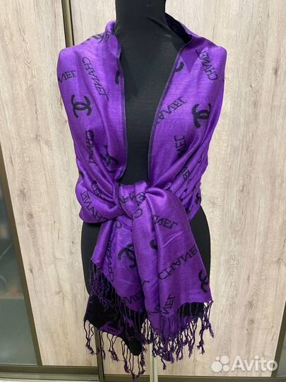 Кашемировый двухсторонний палантин