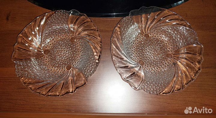 Две тарелки СССР, стекло
