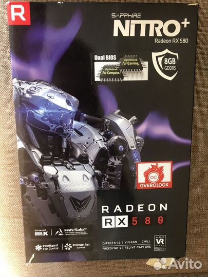 Игровая видеокарта Nitro+ Radeon RX 580 8gb