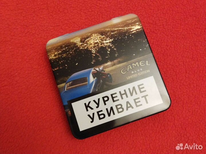 Коробка портсигар жестяная Camel Blue
