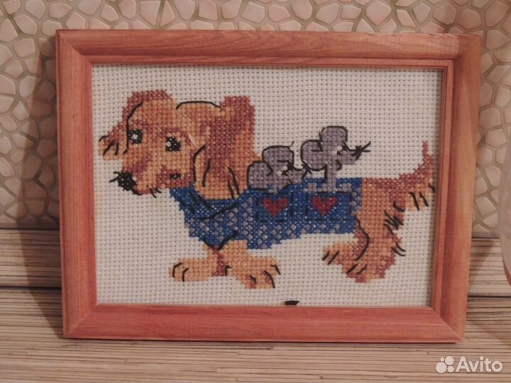 Картины вышитые - 2 шт