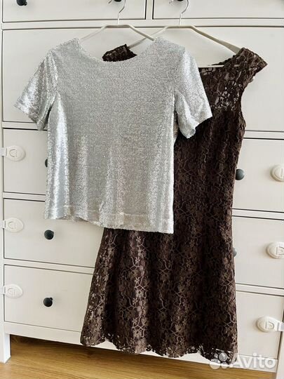Вечернее платье и топ женские 42-44 размера