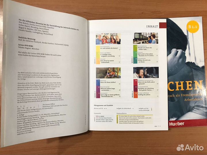 Учебник и рабочая тетрадь Hueber menschen B1.1