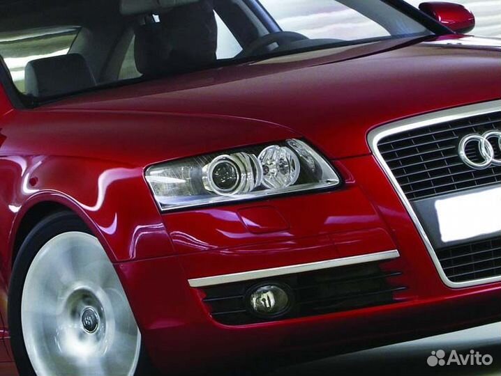 Стекло правой фары Audi A6 C6 2004-2011