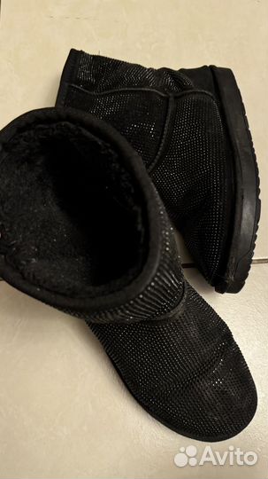 Угги зимние со стразами