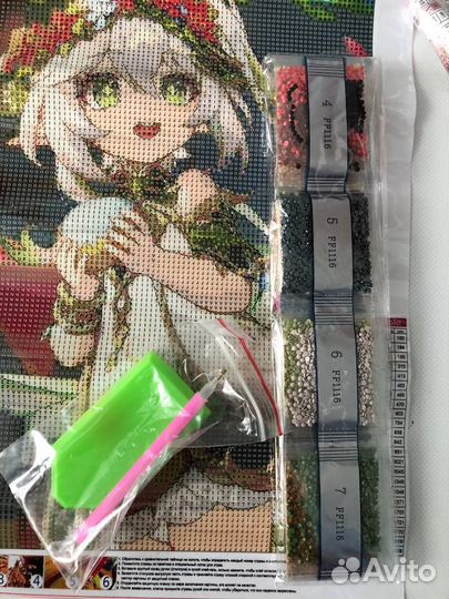 Алмазная мозаика Нахида Геншин аниме новая