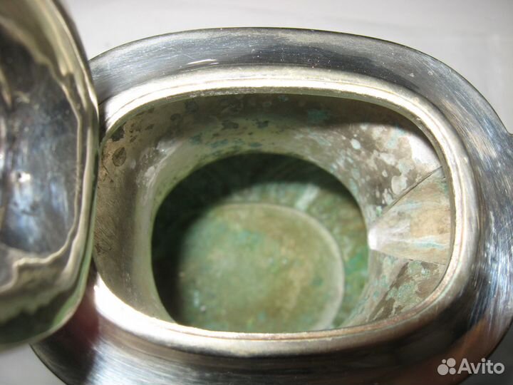 Кувшин чайник латунь посеребренный