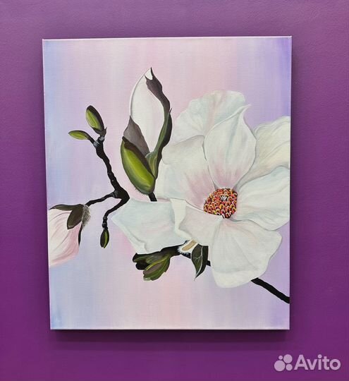 Интерьерная картина, Магнолии 50х60, акрил