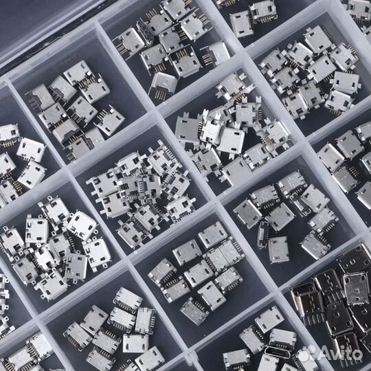 Разъем коннектор Micro usb под пайку 240 шт. 24 ви