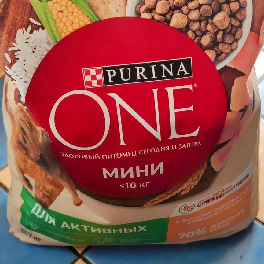 Сухой корм для собак purina ONE мини, 7кг