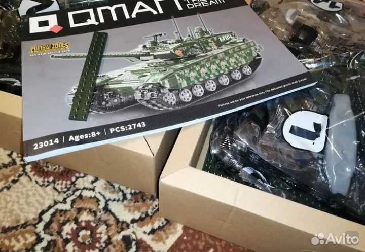 Конструктор танк 99 A2743 деталей qman