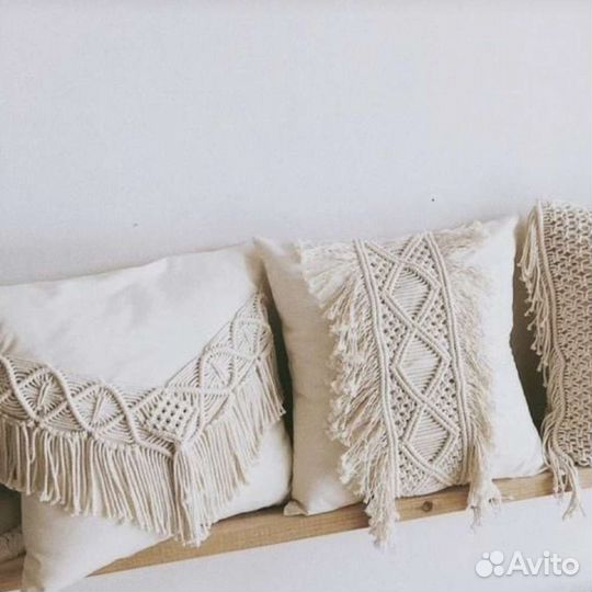 Чехол на подушку декоративный новый макраме