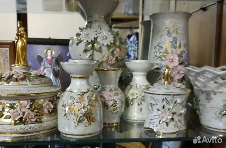 Набор -вазы,подсвечники,конфетницы