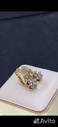 Золотые Серьги 585 проба с бриллиантами