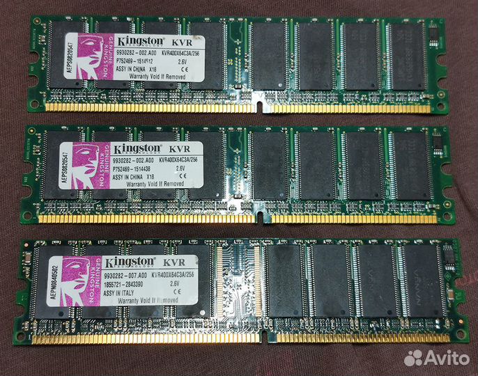 Оперативная память Kingston 256 мб DDR 400