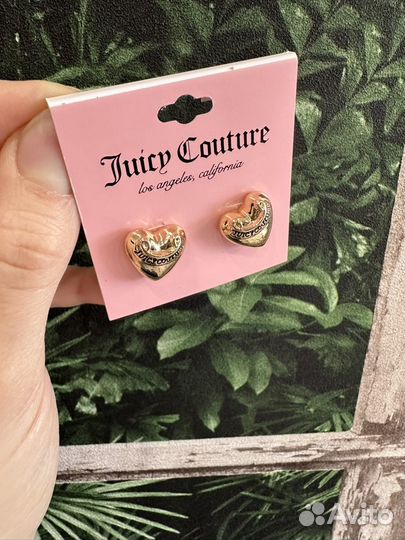 Juicy couture Серьги гвоздики новые оригинал