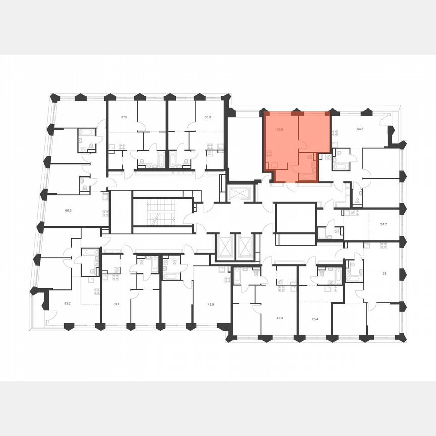 1-к. квартира, 35,5 м², 15/26 эт.