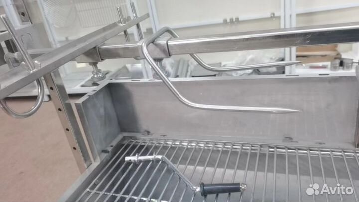 Мангал с вертелом и мотором /до 60кг/нерж.сталь