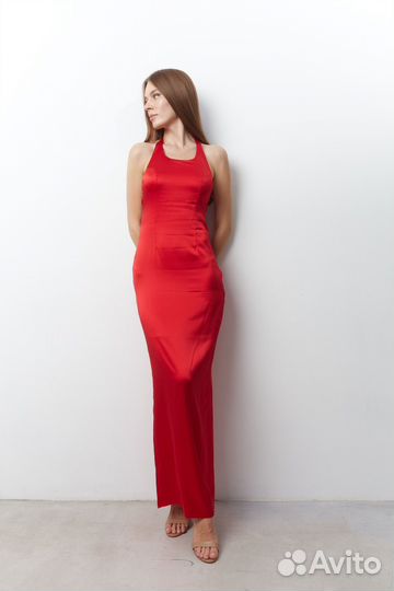 Платье из шелкового атласа