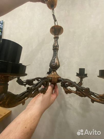 Люстра бронзовая