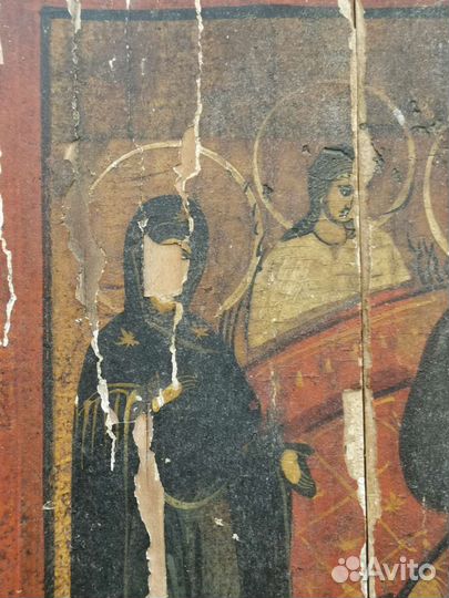 Икона старинная Святая Седмица 19 век