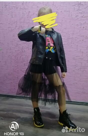 Кожаная куртка косуха детская