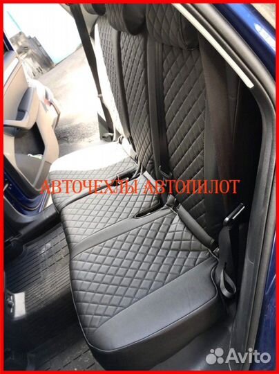 Чехлы Автопилот Skoda Kodiaq из экокожи чёрные