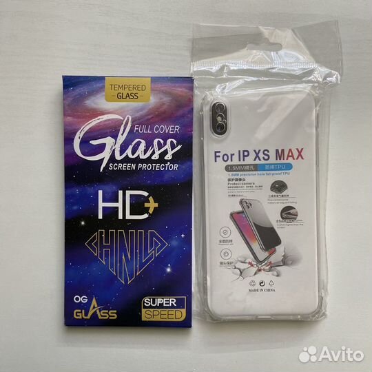 Защитное стекло + чехол iPhone Xs Max