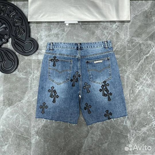 Шорты Chrome Hearts джинсовые с крестами