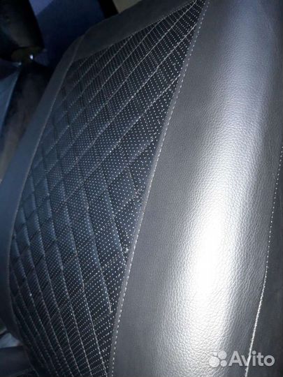 Чехлы из эко-кожи на гранту черный ромб