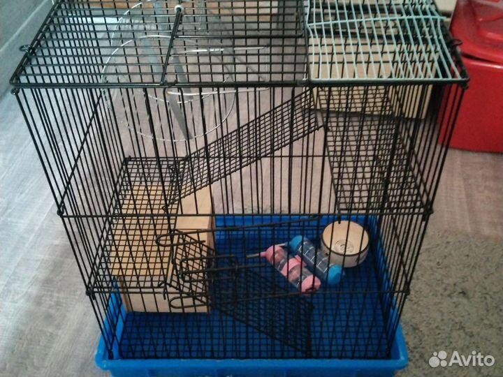 Клетка для грызунов большая(с дополнениями)