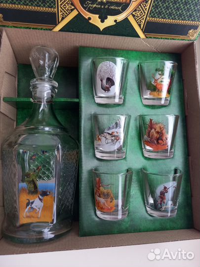 Новый подарочный набор графин и стопки