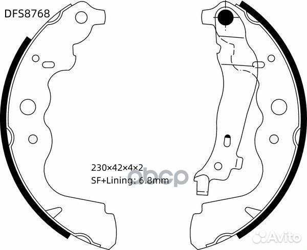 Колодки тормозные барабанные Double Force 77012