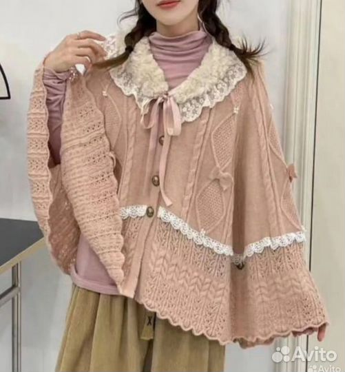 Накидка пончо бохо-шик