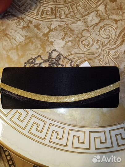 Сумка женская клатч вечерний новый золотой