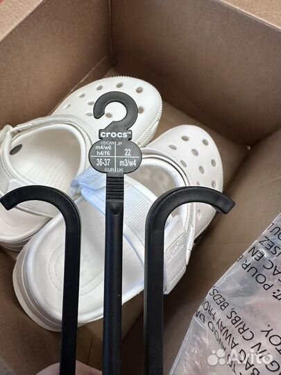 Сабо белые crocs 36-37