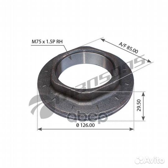 600.170 гайка ступицы м75х15 Mansons 262 075182