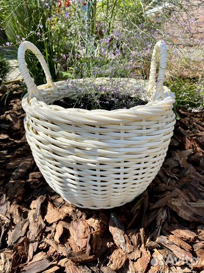 Плетеные кашпо из эко ротанга