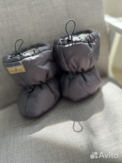 Комплект пинетки и варежки зимние