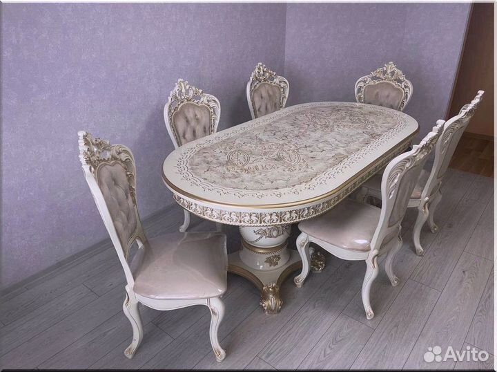 Стол обеденный овальный раздвижной