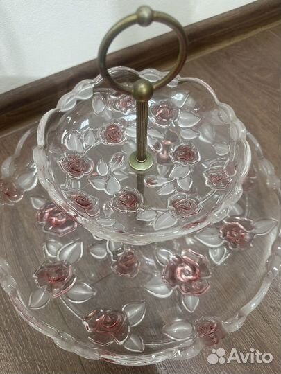 Тарелка для фруктов 2х ярусная