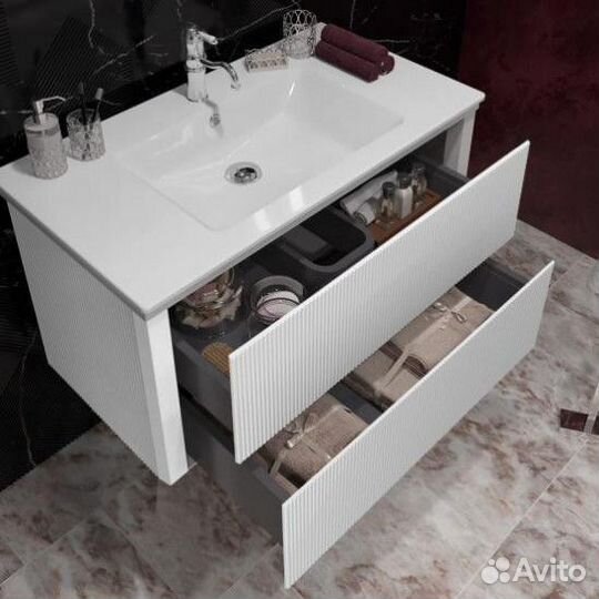 Мебель для ванной Опадирис Рубинно 90 подвесная, белый