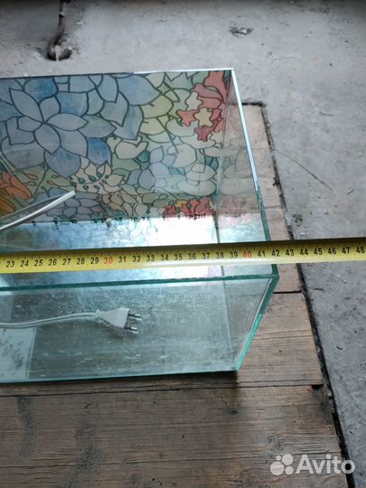 Террариум на 25 литров с крышкой и лампой