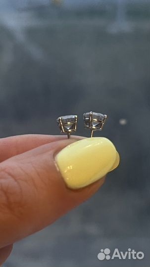 Пусеты с бриллиантами 1,67ct