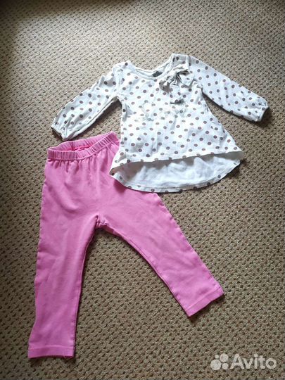 Одежда для девочки 6-12 месяцев вещи пакетом